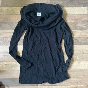 Cabi Black Cowlneck T-shirt XS